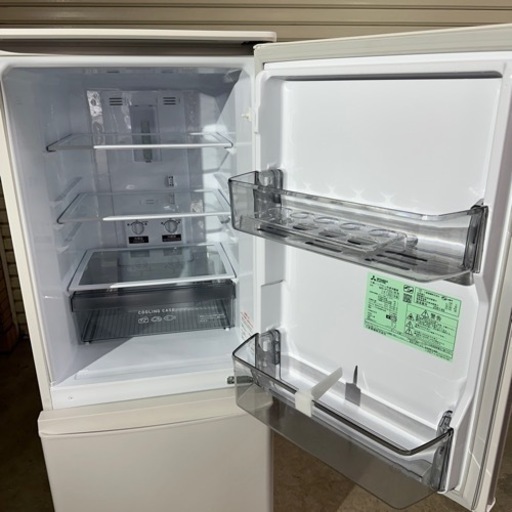 【売却済】MITSUBISHI/三菱 ノンフロン冷凍冷蔵庫 MR-P15G-W 146L 2021年製 2ドア冷蔵庫