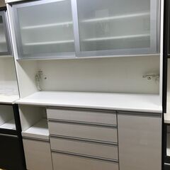 【FU846】★  松田家具 システムキッチンボード  ホワイト  大家族  大容量  ファミリータイプ  収納家具 クリーニング済 堺市 深井 【ジャングルジャングル深井店】