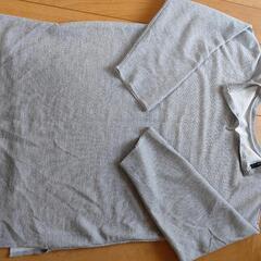 グレー　七分丈　メッシュ　Lサイズの画像