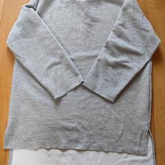 グレー　七分丈　メッシュ　Lサイズ