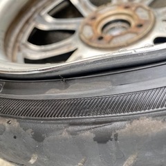 軽サイズ希少165/40R17‼️5.5J＋43PCD100‼️曲がりありジャンク💦の画像