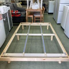 【お取引中】幅120㎝ パイン材 すのこ セミダブルベッド ポケットコイルマットレスセット★1575★の画像
