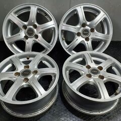 BS BRIDGESTONE FEID G6 フェイド 社外ホイール 14インチ 4本 5.5J4HPCD100+38 パッソ ヴィッツ等　(VHX103)