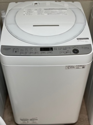 送料・設置込み　洗濯機　7kg SHARP 2021年