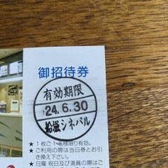 船堀シネパル　映画鑑賞券　２枚セットの画像