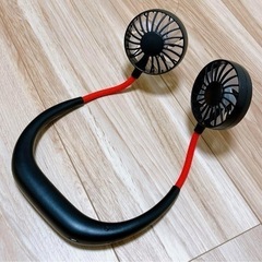 首掛け扇風機 小型ファン 携帯扇風機 ハンズフリー 扇風機 首かけファンの画像