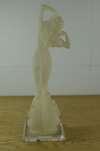 置物 Italian Design Crystalite Art クリスタライト 裸婦像 ヴィーナスの誕生 幅15cm×奥行15cm×高さ48cm
