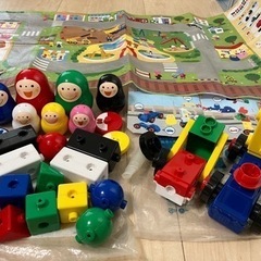 【お話し中】しまじろう&はなちゃんぬいぐるみ、ぷち付録、ねじブロック、いろかたちブロックの画像