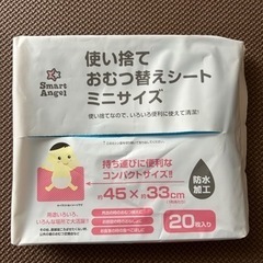 【決まりました】使い捨ておむつ替えシート　ミニサイズ