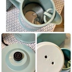 【決まりました】希少モデル☆ricopa リコパ 電子レンジ&電 子ポット ターコイズブルー 家電 キッチン家電 コーヒーメーカーの画像