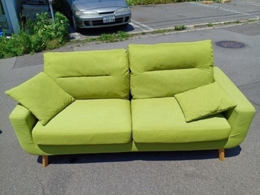 万代店　2人用 ファブリック 脚付き シンプル おしゃれ モダンニトリソファ