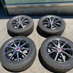 B-winスタッドレスアルミホイール4本DUNLOPタイヤ付き　