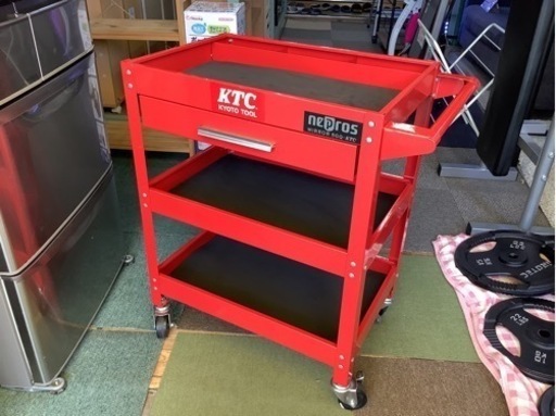 【リサイクルサービス八光】幅71cm　ツールワゴン　レッド