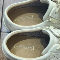 ★【アキレス ソルボ】レディース 本革 シューズ  サイドファスナー  24cm  北九州店舗店頭販売のみの画像