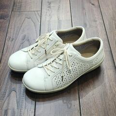 ★【アキレス ソルボ】レディース 本革 シューズ  サイドファスナー  24cm  北九州店舗店頭販売のみの画像