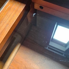 （2段収納式）ブラウンテーブルの画像