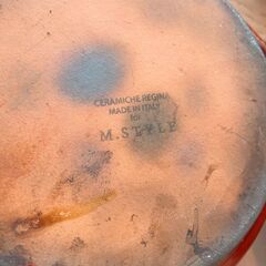 ドリア皿・グラタン皿　赤　3枚　中古　CERAMICHE REGINA M-STYLE イタリア製の画像