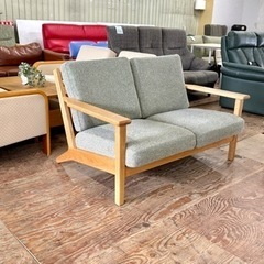 🌟激安‼️ unico VISKA ウニコ ヴィスカ 2シーターソファ ナチュラル🌟R564の画像