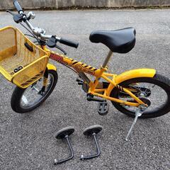 16インチ　キッズ自転車　あさひ　ブルドーザー