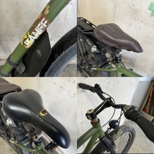 409(U)□岐阜発　△BANFF/マウンテンバイク/太タイヤ/26×3.0/6段変速/走行確認/変速できません/サドル破れあり/防犯有り/現状品　R6.4/24□