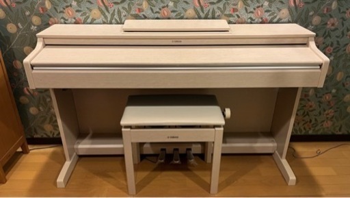 YAMAHA ヤマハ 88鍵電子ピアノ ARIUSU アリウス YDP-163WA ホワイトウッド調 2018年製 192音 10音色 イス付き