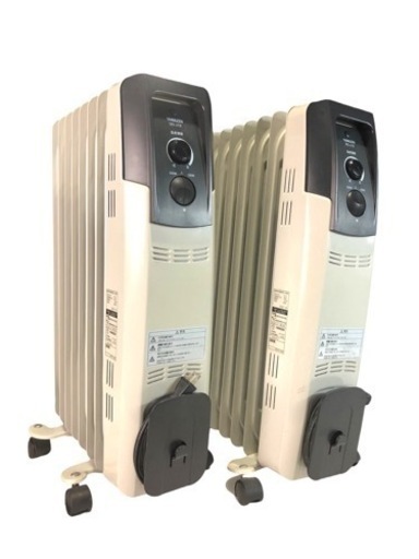 バラ売り可能◯YAMAZEN 山善 オイルヒーター 2008年製 DO-J12 AC100V 暖房器具 家電 季節家電 動作確認済み ホワイト 中古家電 コードタイプ