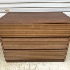 【レトロ家具】3段キャビネット