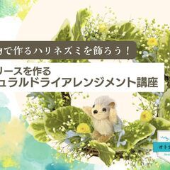 6/23 植物で作るハリネズミを飾ろう！ミニリースを作るナチュラ...