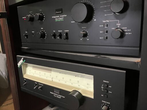 【動作確認済】SANSUI サンスイ TU-D607 FM AM チューナー／AU-D607　ステレオプリメインアンプ