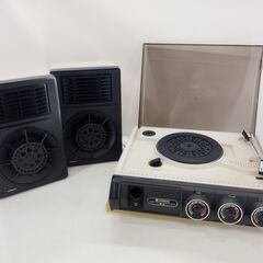 日立 レコードプレーヤー MQ-30 スピーカー付き 昭和レトロ 訳アリ　/DJ-1244 1Fの画像