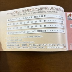 ハワイアンズ　株主優待　入場券の画像