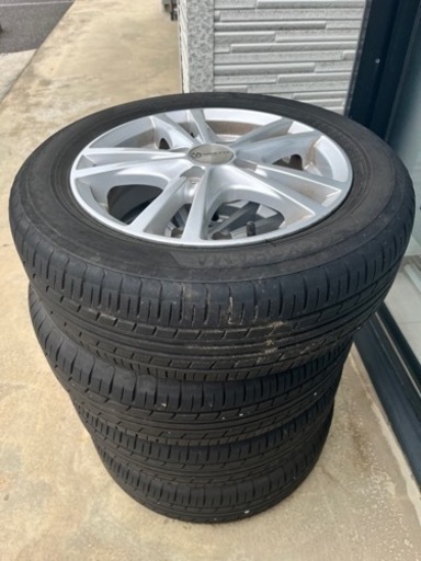 受付終了【美品】サマータイヤ　155/65r13 ヨコハマエコス　アルミホイール（ナットあり）19年製