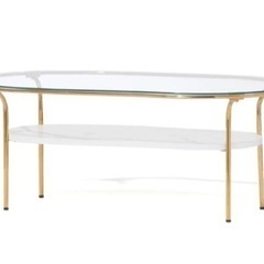 Francfranc】レガート コーヒーテーブル L ゴールド×マーブル