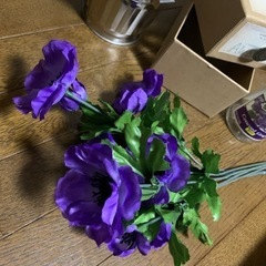 インテリア雑貨小物入れ　造花の画像