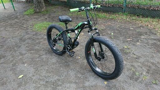 ファットバイク　自転車本体　チャイルドシート付き
