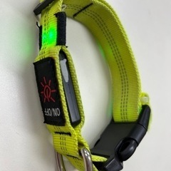 夜用ピカピカ首輪　蛍光　黄色