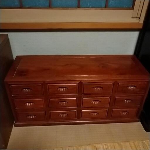 唐木家具、薬箪笥、１２杯、チェスト、花梨、小物入れ、収納家具