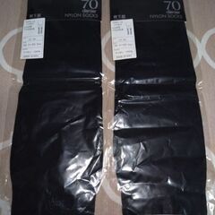 靴下屋 70デニール ハイカットソックス 黒 ２つ（未使用）