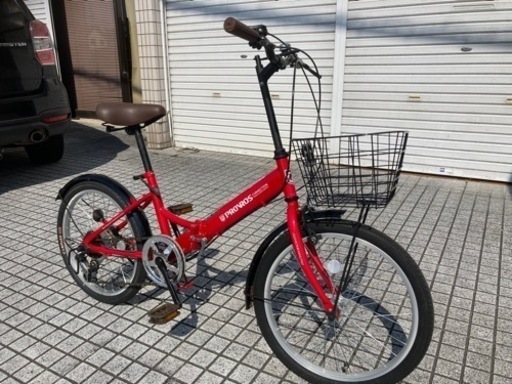 【折りたたみ自転車】美品❗️使用少ない❗️20インチ　外装6段変速　前カゴ付　若林自転車　浜大津店　SALE中❗️