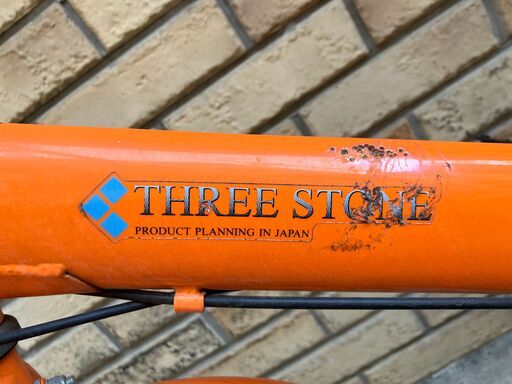 THREE STONE　シティミニサイクル　20インチ　オレンジ　（鍵付き）