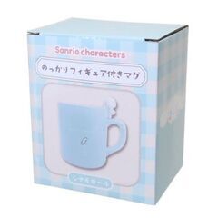 送料着払い　　新品　サンリオ　シナモロール　のっかりフィギュア付　マグカップ＆茶碗の画像