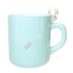 送料着払い　　新品　サンリオ　シナモロール　のっかりフィギュア付　マグカップ＆茶碗の画像