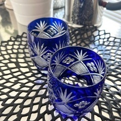切子　コップ✖️2