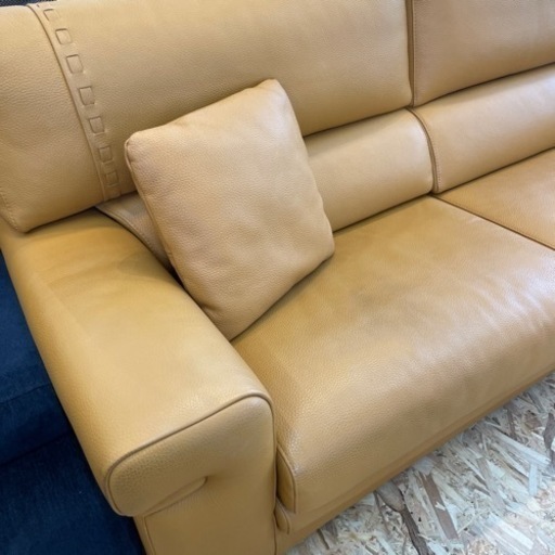 本革 レザーソファ　家具 ソファ 3人掛けソファ