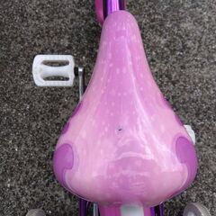 12インチ 子供用自転車 バブルガム（ピンク）手押し棒付きの画像