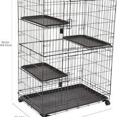 猫のケージ、3段Amazonベーシック(未使用、開封済み)の画像