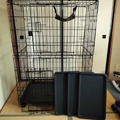 猫のケージ、3段Amazonベーシック(未使用、開封済み)の画像
