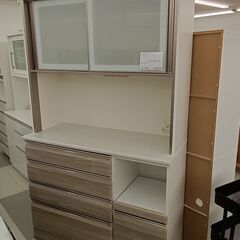 ★ジモティ割あり★  レンジボード ホワイト H206×D50×W121 クリーニング済み TC529