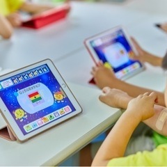 タブレットを使用した暗算教室の画像