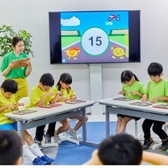 タブレットを使用した暗算教室の画像